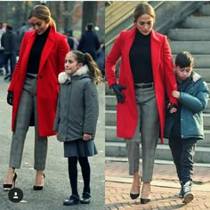 Red coat Winter Red Coat Outfit, Plaid Winter Outfits For Women, Long Red Coat Outfit Winter, Outfits With Red Jacket Winter, Long Red Blazer Outfit, Red Coat Winter Outfit, Red Winter Coat Outfit, Red Long Coat Outfits Winter, Long Red Coat Outfit