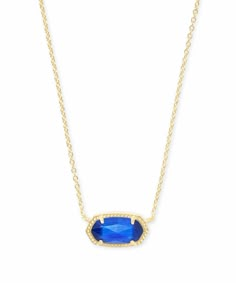 A dainty stone and delicate metallic chain combine to create the Elisa Gold Pendant Necklace in Cobalt Cat's Eye, your new favorite wear-anywhere accessory. This pendant Necklace can be paired with any look, providing that extra touch of timeless style. Make the Elisa Gold Pendant Necklace a staple in your wardrobe and you will not be disappointed. Elisa Gold Pendant Necklace, Elisa Necklace, Elisa Pendant Necklace, Kendra Scott Necklace Elisa, Short Pendant Necklace, Kendra Scott Elisa, Preppy Jewelry, Platform Heels Boots, Kendra Scott Necklace