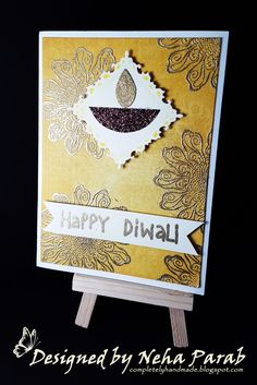 a handmade card that says happy diwal