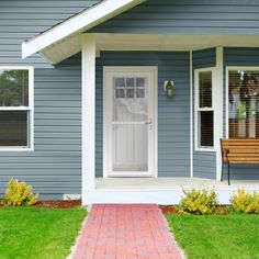 Therma-Tru and LARSON are better together when it comes to entry solutions around your home. The Therma-Tru Benchmark Shaker Craftsman 6-Lite entry door features flush-glazed Low-E glass and a durable fiberglass material that won’t warp, rot, dent or rust. Pair it with the LARSON Tradewinds storm door with retractable screen for instant ventilation, thanks to a convenient Screen Away® retractable screen that hides in the top cassette when not in use. By bundling your Therma-Tru entry door with a Shaker Exterior Door, Craftsman Front Door, Larson Storm Doors, Front Door With Screen, Mobile Home Doors, Outdoor Improvements