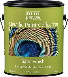 a can of metallic paint with the words metallic paint collection