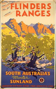 an old poster advertising flinderss ranges