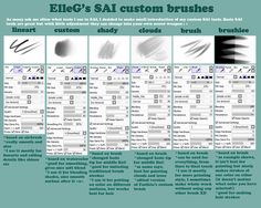 an info sheet describing the different brushes used in this brusher's design process