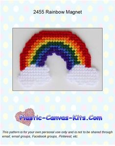 the rainbow magnet is made out of plastic beads