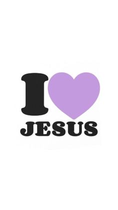 the word i love jesus with a purple heart