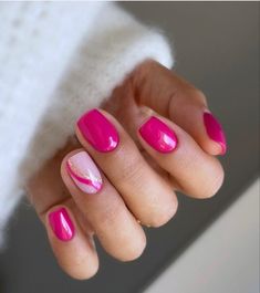 Trendy Classy Nails, Dark Pink Nails, Christmas Gel, Milky Nails, Squoval Nails, Pink Gel Nails, October Nails, Nagel Tips, Colorful Nails