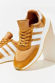 Camel Adidas Shoes, Adidas I 5923, Tan Adidas Shoes Outfit, Adidas Suede Sneakers, Womens Retro Sneakers, Womens Tennis Shoes Fashion, Colorful Sneakers Outfit, Retro Tennis Shoes, Colorful Sneakers Women