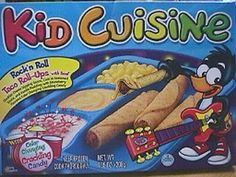 a box of kid cuisine sitting on top of a table