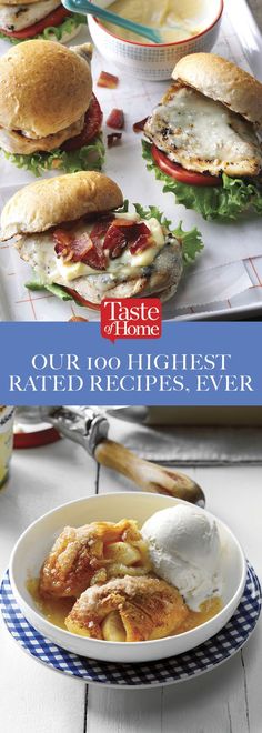 the cover of our 100 highest rated recipes ever, featuring sandwiches and other appetizers