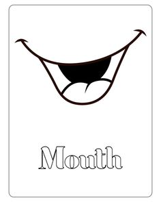 the word mouth is written in black and white with an image of a smiling face