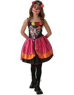 Beetlejuice Book, Dead Costume, Halloween Infantil, Skull Girls, Skull Day Of The Dead, Sugar Skull Girl, Clown Costume, Satin Roses, Masks Masquerade