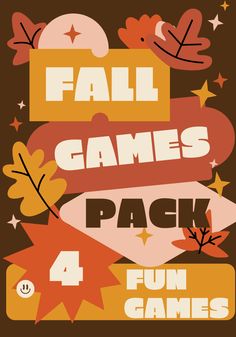 Fall Games Pack - Children's Ministry Deals Thanksgiving Bible Lesson, Childrens Ministry Deals, Pumpkin Games, Childrens Ministry Curriculum, Scary Halloween Masks, Bible Object Lessons, Childrens Sermons, Fall Games, Bible Lessons For Kids