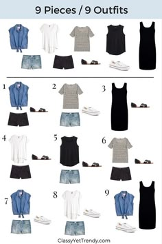 9 Pieces 9 Outfits, Minimalist Moda, Classy Yet Trendy, Outfits Minimalist, Capsule Wardrobe Ideas, Fashion Capsule Wardrobe, Travel Capsule Wardrobe, Minimalist Capsule Wardrobe, Travel Capsule