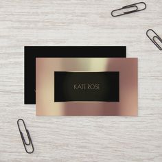 a business card with the name kate rose on it