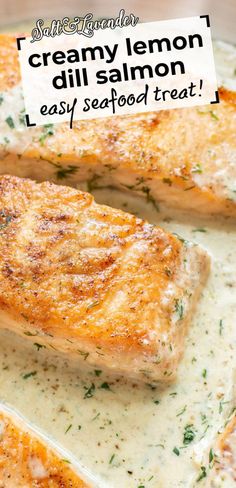 grilled salmon fillets with creamy lemon dill sauce