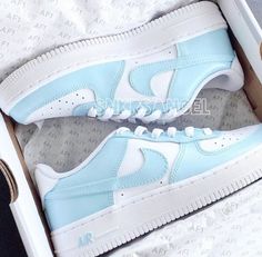 Nike custom air force 1 low sneakers Hand painted with leather paint and coated Waterproof New with box Options to buy are already converted in women's sizes Size 4Y- women's 5.5 Size 4.5Y- women's 6 Size 5Y- women's 6.5 Size 5.5Y- women's 7 Size 6Y- women's 7.5 Size 6.5Y- women's 8 Size 7Y- women's 8.5 Light Blue Jordans, Nike Air Force 1 Blue, Cute Jordans, Nike Shoes Women Fashion, Nike Custom, Light Blue Shoes, Nike Shoes Air Force, Blue Jordans, Preppy Shoes