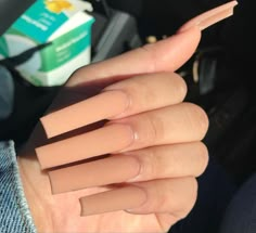 Long Matte Nails Design, Fall Nails 2023 Long Square, Nude Square Nails Long, Nude Long Nails, Acrylic Nails Nude, Long Square Nails, Tapered Square Nails, Swarovski Nails