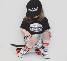 NEW! Rad Girl Snapback Skater Chick, Kids Skates, Skater Girl Outfits, Girls Fall Outfits, Skater Girls, Mother Son