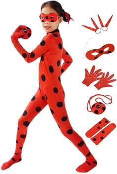 Marinette Costume, Miraculous Ladybug Costume, Bug Costume, 60 Birthday, Ladybug Costume, Halloween Suits, Red Costume, Fantasias Halloween