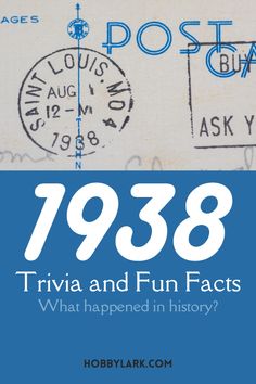 an old postcard with the words trivia and fun fact what happened in history?