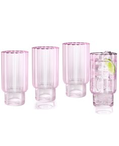 in stock Plastic Drinking Glasses, Pink Wine Glasses, Pink Wine, Highball Glasses, Beauty Box Subscriptions, Perfume Gift Sets, Perfume Gift, Lip Brush, Brand Sale