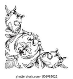 an ornate capital letter l in the style of art nouveau, with leaves and flowers