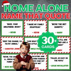 Home Alone Trivia, Games Christmas Party, Movie Night Theme, Christmas Party Activities, Home Alone Christmas, Game Name, Christmas Movie Night, Games Christmas