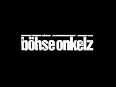 the logo for bohse onkelz is shown in white letters against a black background