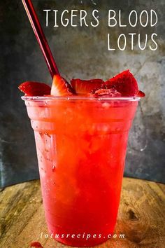 tigers blood lotus-pin image Lotus Drink Ideas, Lotus Energy, Low Sugar Drinks, Energy Drink Recipe