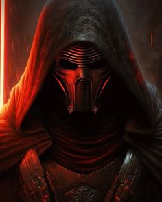 darth vader from star wars the old republic is shown in front of a red light