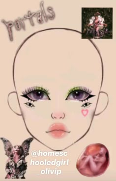 Melanie Martinez Make Up Looks, Makeup For Melanie Martinez Concert, Melanie Martinez Door Hanger, Melanie Martinez Portals Makeup Ideas, Melanie Martinez Eye Makeup, Melanie Makeup Looks, Melanie Martinez Trilogy Tour Makeup Ideas