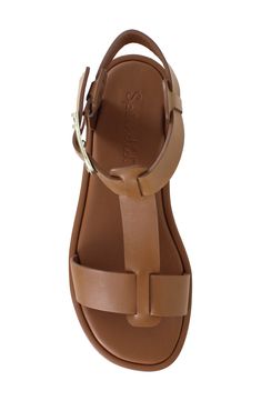 Easy casual style is the name of the game with this versatile sandal featuring smooth leather straps. Adjustable ankle strap with buckle closure Cushioned footbed Leather upper/synthetic lining and sole Imported