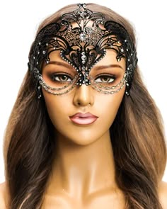 PRICES MAY VARY. Introducing Beyond Masquerade's exquisite filigree lightweight masquerade mask, a true masterpiece of elegance and allure. This meticulously crafted mask combines the delicate beauty of filigree work with the ethereal grace of metal lace design, creating a captivating accessory that will make you the star of any masquerade ball or special event. Wide eye-opening and intricate Filigree Design: This mask is designed with a wide eye opening, ensuring your eye makeup stays flawless and uninterrupted. Our mask boasts an intricate and detailed filigree pattern that's as delicate as it is alluring. Crafted with precision, it exudes a sense of mystery and sophistication, making it the perfect complement to your masquerade ensemble. Lightweight Comfort: We understand that comfort i Black Masquerade Outfit Ideas, Masquerade Mask With Glasses, Black Masquerade Outfit, Masquerade Ball Outfit Women, Masquerade Party Outfit Women, Mascarade Ball Outfit, Masquerade Wedding Theme, Mascarade Party Outfit, Masquerade Ball Outfit