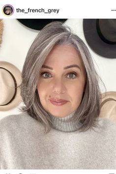 Gray Hairstyles, Going Grey, Layered Bobs, Gray Hair Cuts