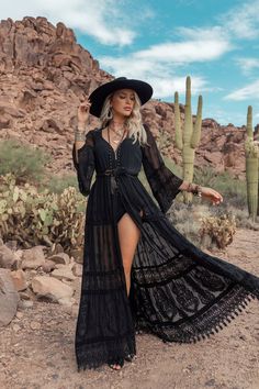 Boho Glam Outfit, Outfits For Women Streetwear, Chic Outfits Plus Size, Black Western Outfit, Western Glam Outfit, Black Outfits For Women, Edgy Western, All Black Outfits For Women, Turquoise Clothes