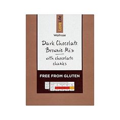 chocolate bar with free from gluten, dark chocolate and brownie mix on top