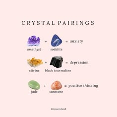 pairing crystals is an easy way to amplify your intention & desire ✨ buy 3 get 1 free on all tumbled stones 💘 www.mysacredsoul.co.uk #crystals #crystalcombos #crystalpairs #crystalpairings #anxiety #depression #anxietyrelief #anxietysupport #anxietycrystals #depression #depressionhelp #positivity #positivethinking #positivitycrystals #positivecrystals #mentalhealth #mentalhealthsupport #crystalhealing #healingstones #healingenergy #crystalshop #crystalshopuk Primordial Waters, Positivity Crystals, Chakra Stones Healing Crystals, Witch Rings, Wiccan Magic, Witch Spirituality, Crystal Properties, Spiritual Crystals, Color Meanings