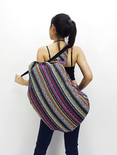 Bohemian Backpack Shoulder Bag For Festivals, Bohemian Tote Backpack With Adjustable Strap, Bohemian Tote Backpack For Daily Use, Bohemian Festival Backpack Shoulder Bag, Bohemian Festival Backpack, Bohemian Pouch Bag With Large Capacity, Multicolor Hobo Bag With Adjustable Strap, Bohemian Duffle Bag Tote With Large Capacity, Bohemian Large Capacity Pouch Bucket Bag