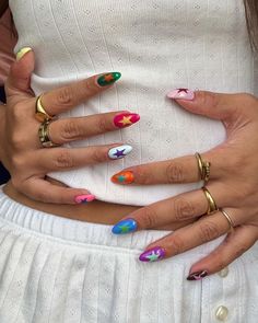 Nails And Rings, Wife Nails, Nails Collection, Hippie Nails, Dot Nail Art, Summery Nails, Exude Confidence, Dots Nails, Mob Wife