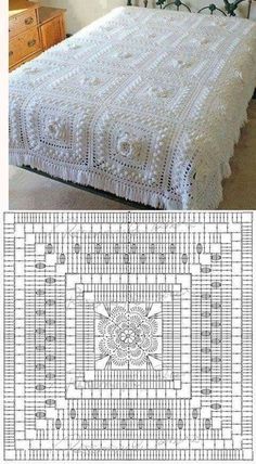 an image of a crocheted bedspread on facebook