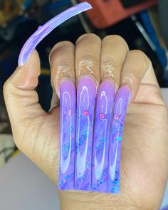 Acrylic Nails Coffin, Purple Nails, Coffin Nails, Nail Inspo, Acrylic Nails, Nails, Purple, Hair, Beauty