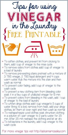 a recipe for using vinegar in the laundry