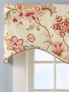 Kitchen Curtains & Drapes | Cafe Curtains Country Valances, Valance Patterns, Scalloped Valance, Valances For Living Room, Linen Valances, Balloon Valance, Window Toppers, Window Valances, Jacobean Floral