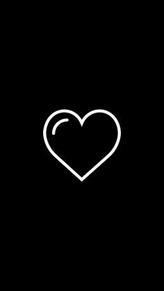 a white heart on a black background