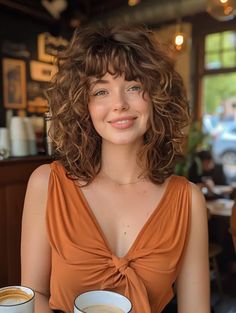 Curly Hairstyles Bangs, Bangs With Curly Hair, Bold Bangs, Shaggy Curly Hair, October Hair, Oval Face Bangs, Short Curly Cuts, Bangs Styles, Curly Hair Bangs