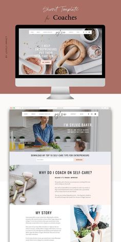 the website design is designed to look like it could be used for cooking and baking