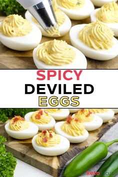 Piping egg yolk filling inside a deviled egg. Deviled Eggs Thanksgiving, Spicy Deviled Eggs, Traditional Thanksgiving Recipes, Thanksgiving Menu Ideas Side Dishes, Traditional Thanksgiving