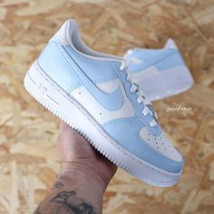 AF1 custom air force 1 blue sneakers Professional waterproof paint Water resistant and hand washable. Authentic & new item, sold in its original packaging Customs are made to order; it will not be possible to make a return/refund. Do not hesitate to contact me if you have any questions 😊 Each model is made by us in our workshop in Aubagne in the south of France. https://www.etsy.com/fr/shop/sneakeaze?ref=profile_header Light Blue Nike Air Force 1 Low-top For Streetwear, Nike Air Force 1 Light Blue For Streetwear, Blue High-top Nike Air Force 1 With Gum Sole, Blue Nike Air Force 1 High-top With Gum Sole, Blue Waterproof Custom Sneakers For Sports, Blue Sporty Custom Sneakers With Waterproof Paint, Blue Waterproof Low-top Custom Sneakers, Af1 Custom, Waterproof Paint