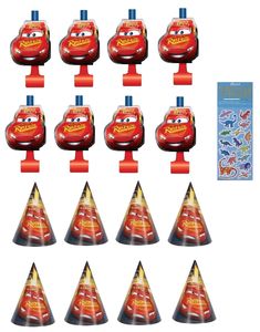 a set of 12 disney cars party hats