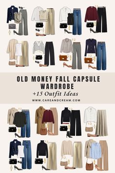 Autumn Outfits With Sneakers, Old Money Fall Capsule 2024, Quiet Luxury Fashion On A Budget, Old Money Business Aesthetic, Old Money Winter Capsule Wardrobe, Old Money Fall Outfits Women 2024, Old Money Closet Essentials